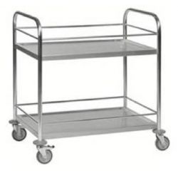 CHARIOT INOX 2 PLATEAUX