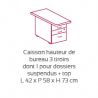 Caisson Haut. Bur. 4T DS Avec Top