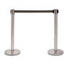 Poteau mobile à sangle Chrome Inox