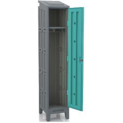 Casier vestiaire qualité alimentaire avec une étagère tringle