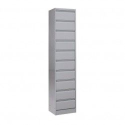 Meuble à clapet 10 cases gris