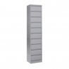 Meuble à clapet 10 cases gris