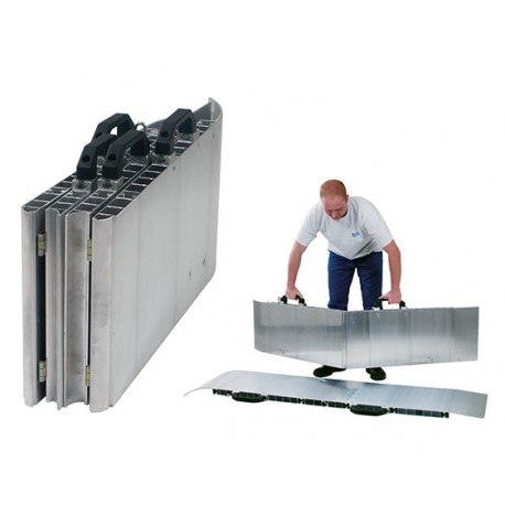 Rampe pliante en aluminium en 2 parties jumelables - Charge utile 300 kg