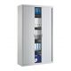 Armoire haute à rideau L120X P45X H200 4 etagères