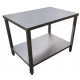 Table Inox 1400 x 700 x 900 sur roulettes chappe polyamide