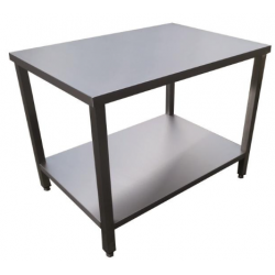 Table Inox 1400 x 700 x 900 sur roulettes chappe polyamide