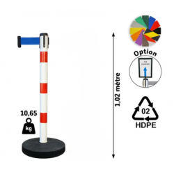 Poteau de balisage à sangle