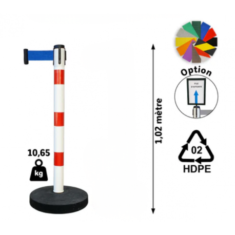 Poteau de balisage à sangle