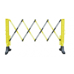 BARRIÈRE EXTENSIBLE PLASTIQUE AVEC ROULETTES 2 M