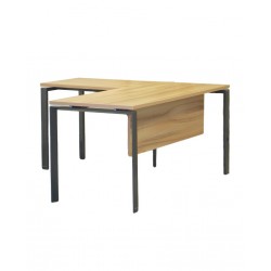 Bureau Chêne Piétement alu en L 160x80cm