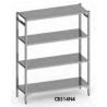 Rayonnage tout inox 1800x1500x600mm sur 4 niveaux