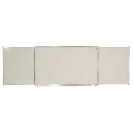 Tableau blanc triptyque classique NF L.300xH.100 cm ouvert