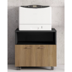 Meuble mobile pour copieur portes battantes