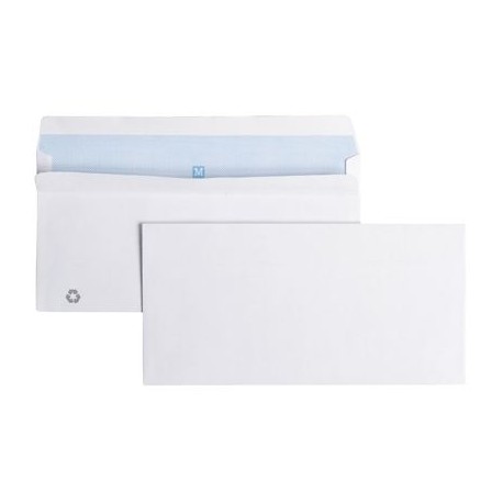 Enveloppe blanche fenetre 11x22 Fen 45x100 Bte 500 - MANUDOM